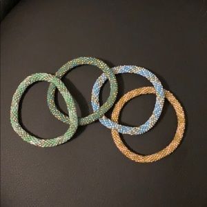 Sashka Woven Bead Bracelets (set of 4)